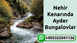 Nehir kenarında Ayder Bungalovlar